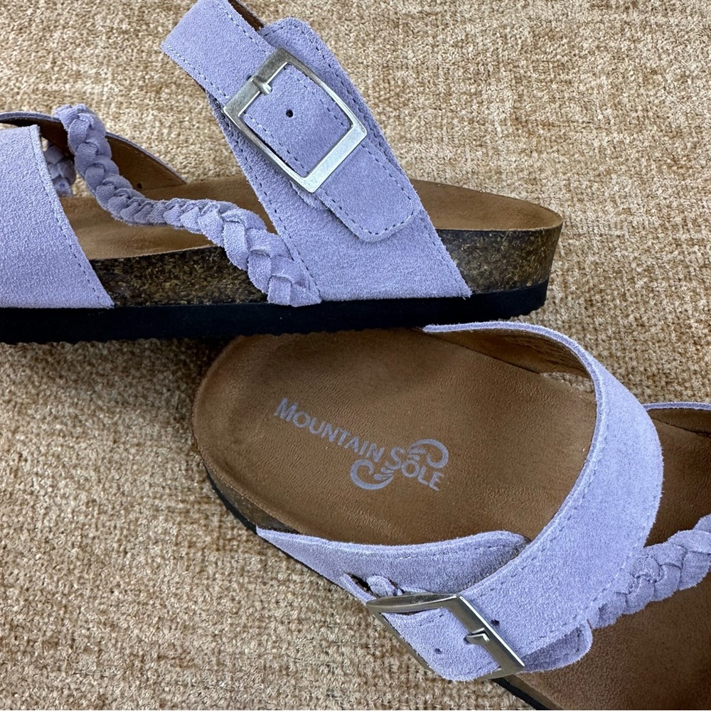 Mountain Sole NWOT Lavender Leather Slip-On/Sandals Size 9 - Picture 5 of 13